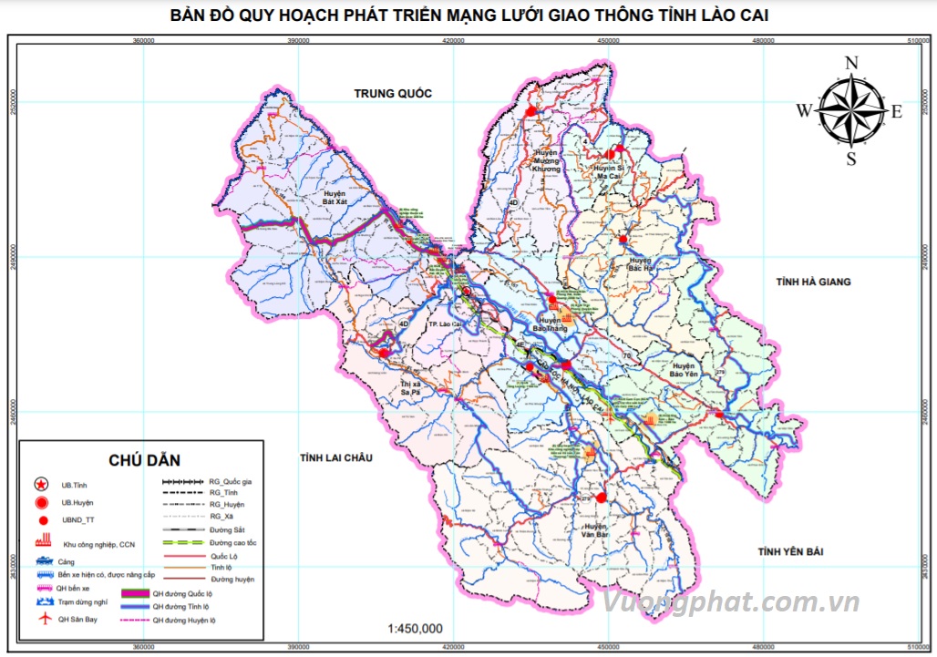 Bản Đồ Quy Hoạch Phát Triển Giao Thông Tỉnh Lào Cai 2020-2025