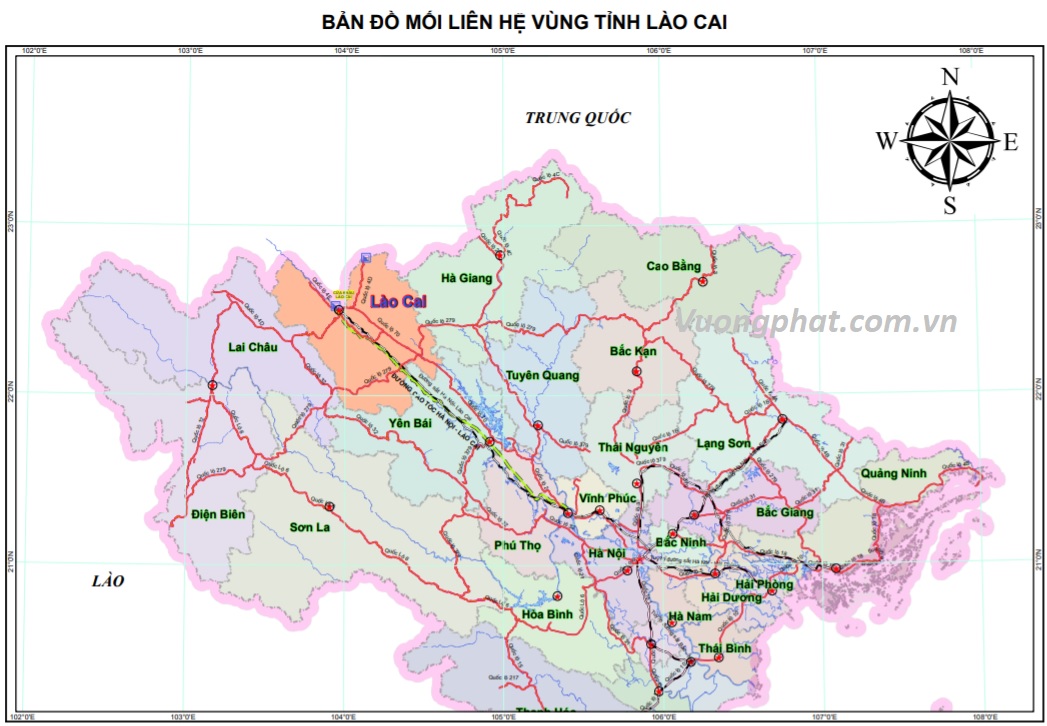 Bản đồ liên kết tỉnh Lào Cai