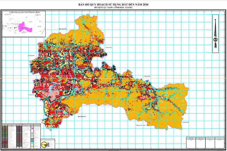 Bản đồ quy hoạch sử dụng đất đến 2030, huyện Lục Nam