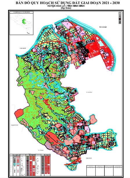 Bản đồ quy hoạch sử dụng đất thời kỳ 2021-2030, huyện Hoa Lư, tỉnh Ninh Bình