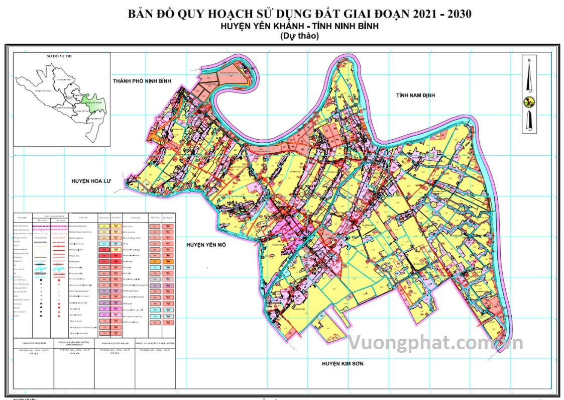 Bản đồ quy hoạch sử dụng đất huyện Yên Khánh đến 2030