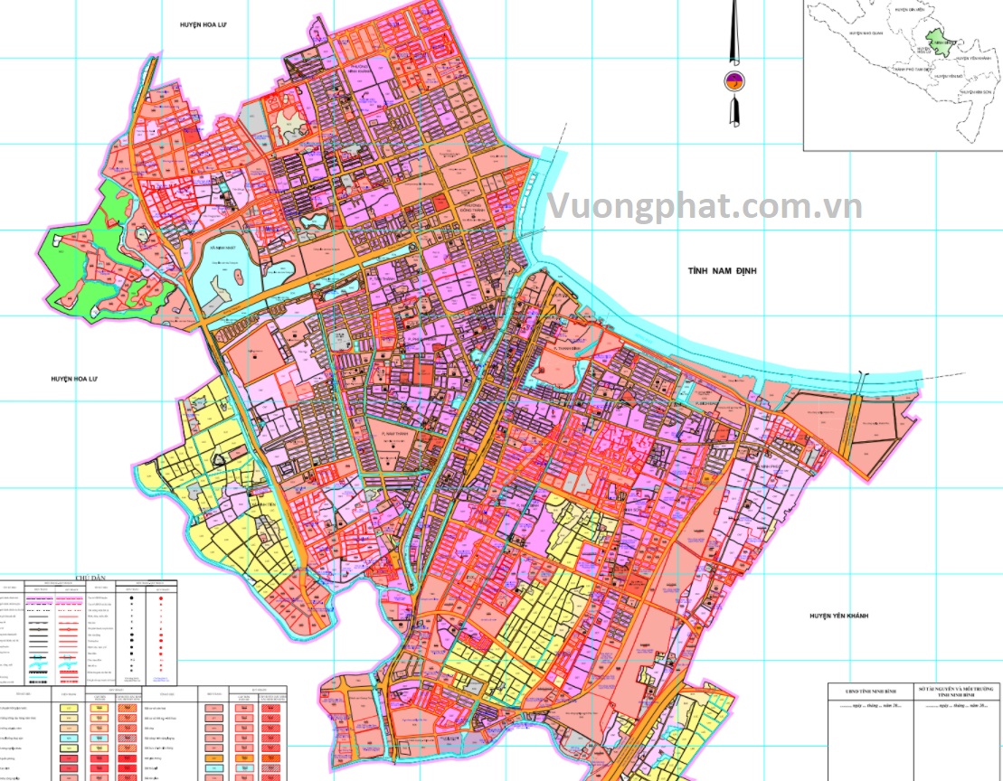 Bản đồ quy hoạch sử dụng đất thành phố Ninh Bình đến 2030