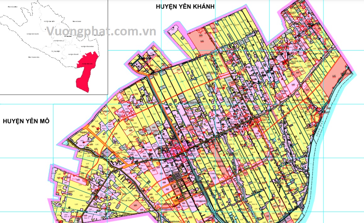 Bản đồ quy hoạch sử dụng đất huyện Kim Sơn đến 2030