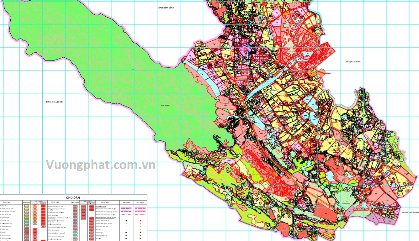 Bản đồ quy hoạch sử dụng đất huyện Nho Quan đến 2030