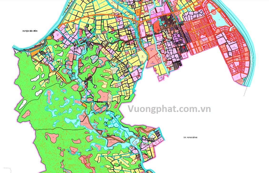 Bản đồ quy hoạch sử dụng đất huyện Hoa Lư đến 2030