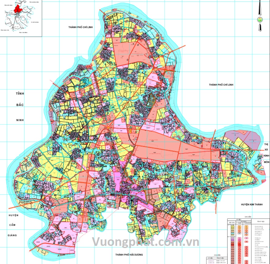 Bản đồ quy hoạch sử dụng đất huyện Nam Sách đến 2030