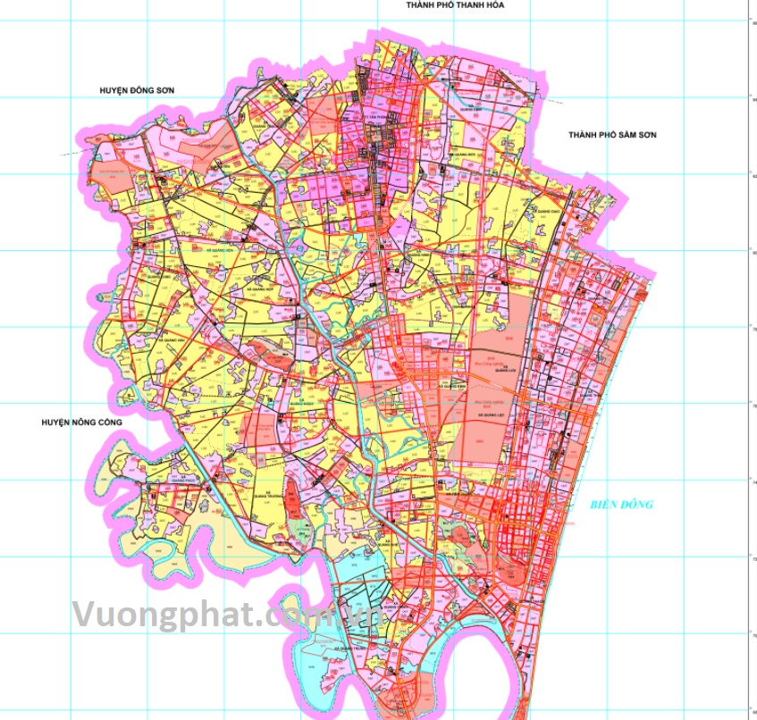 Bản đồ quy hoạch sử dụng đất huyện Quảng Xương đến 2030