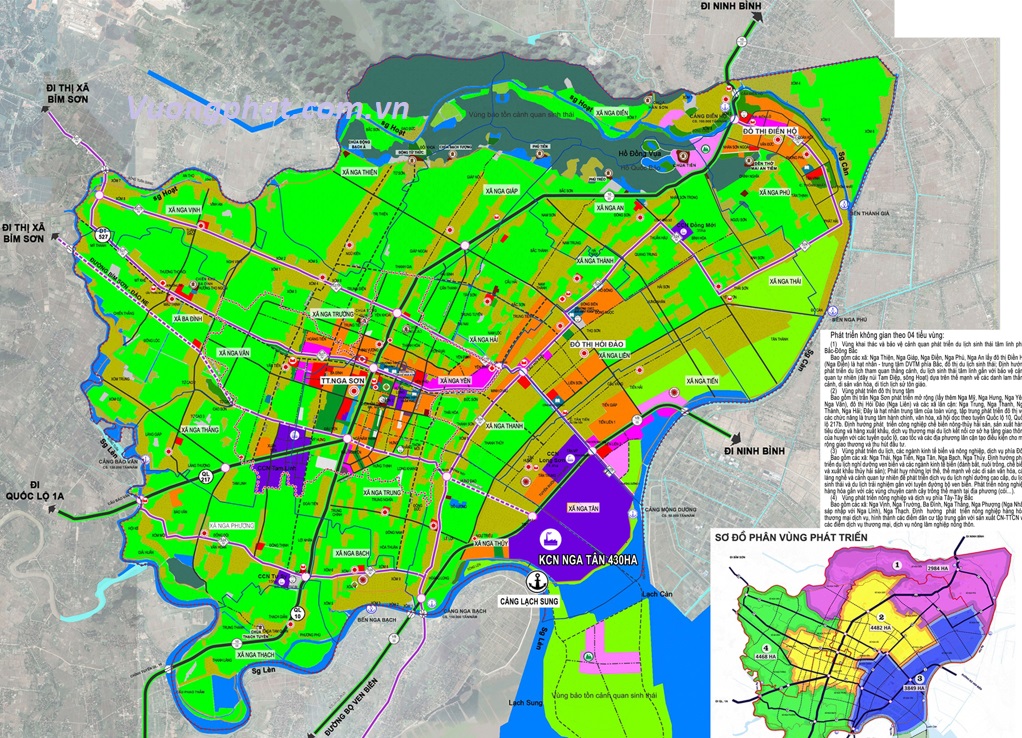 Bản đồ quy hoạch không giang huyện Nga Sơn đến 2030