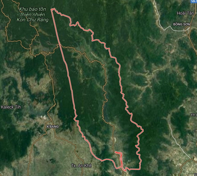 Huyện Vĩnh Thạnh trên google vệ tinh