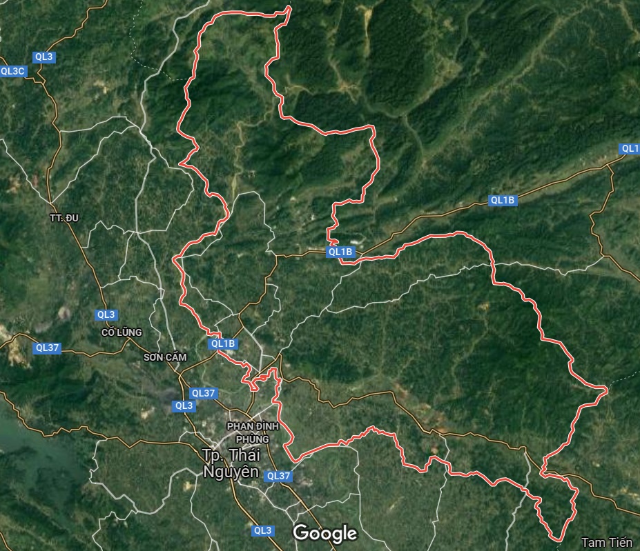 Huyện Đồng Hỷ trên google vệ tinh