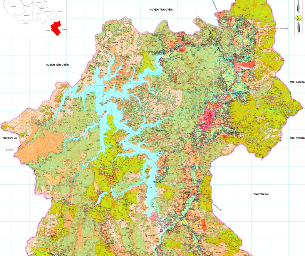 Bản đồ quy hoạch sử dụng đất đến 2030 huyện Than Uyên