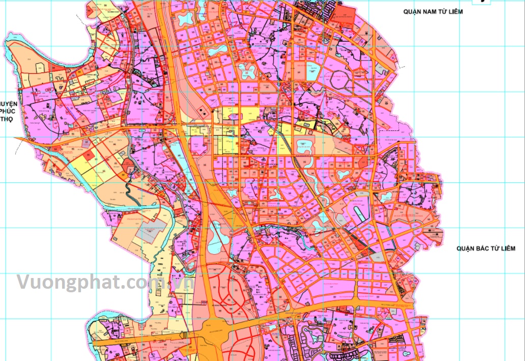 Bản đồ quy hoạch sử dụng đất huyện Hoài Đức đến 2030