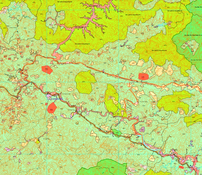 Bản đồ quy hoạch giao thông huyên Tương Dương được xác định theo Bản đồ quy hoạch sử dụng đất đến 2020 tỉnh Nghệ An