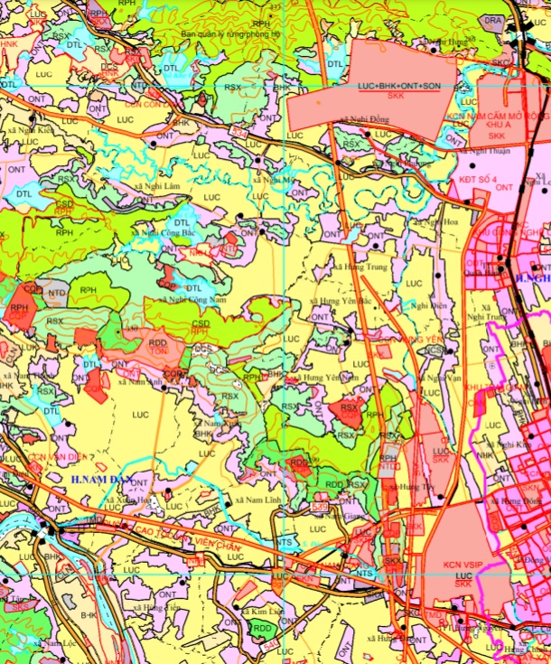 Bản đồ quy hoạch giao thông huyên Hưng Nguyên được xác định theo Bản đồ quy hoạch sử dụng đất đến 2020 tỉnh Nghệ An