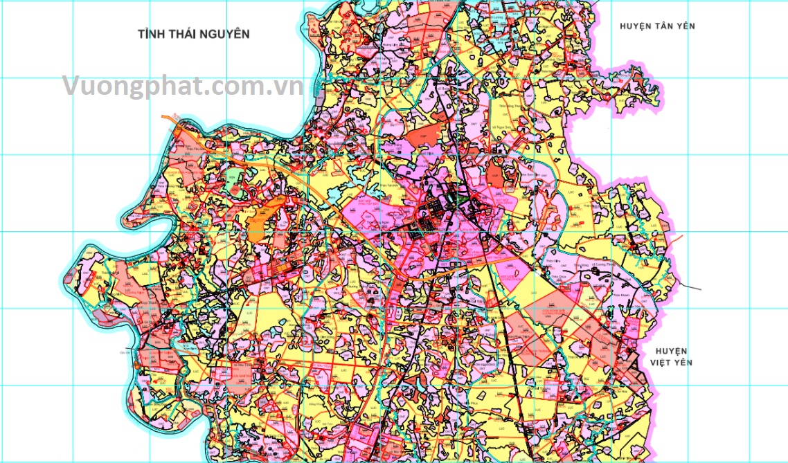 Bản đồ quy hoạch sử dụng đất huyện Hiệp Hòa đến 2030