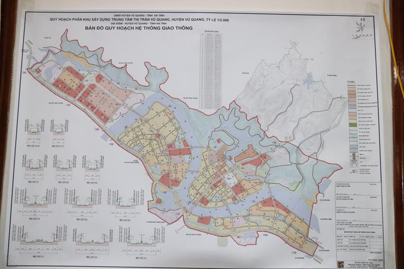 Bản đồ quy hoạch hệ thống giao thông thị trấn Vũ Quang