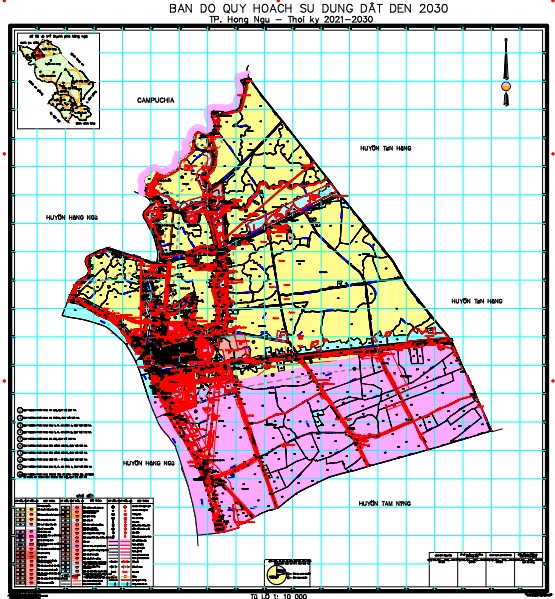 Bản đồ quy hoạch sử dụng đất TP Hồng Ngự đến 2030