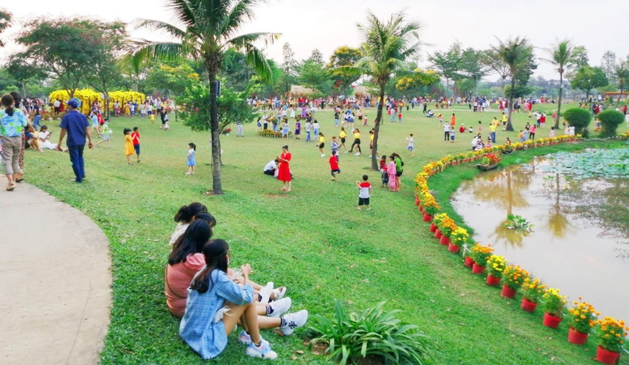 Khuôn viên vui chơi trong dự án Vườn thiên đàng