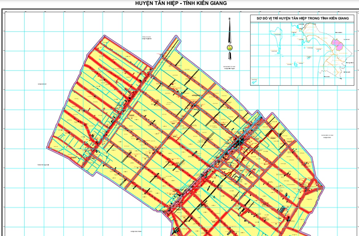 Bản đồ quy hoạch sử dụng đất huyện Tân Hiệp đến 2030