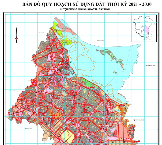 Bản đồ quy hoạch sử dụng đất huyện Dương Minh Châu đến 2030