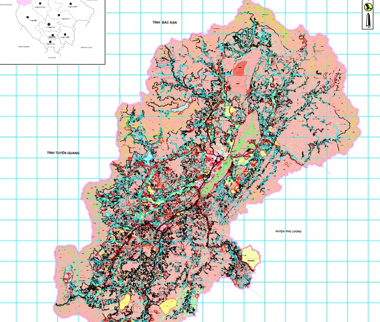 Bản đồ quy hoạch sử dụng đất đến 2030 huyện Định Hóa