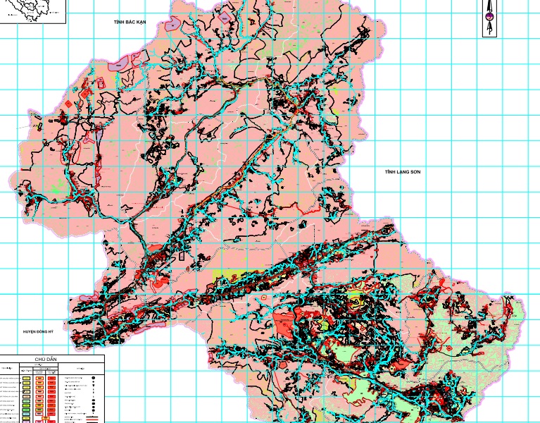 Bản đồ quy hoạch sử dụng đất đến 2030 huyện Võ Nhai