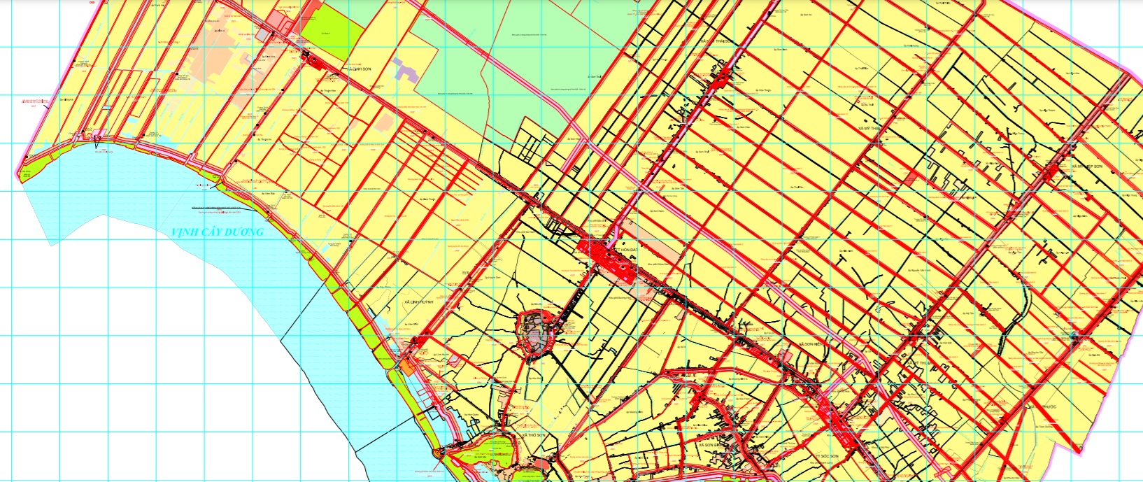 Bản đồ quy hoạch sử dụng đất huyện Hòn Đất đến 2030