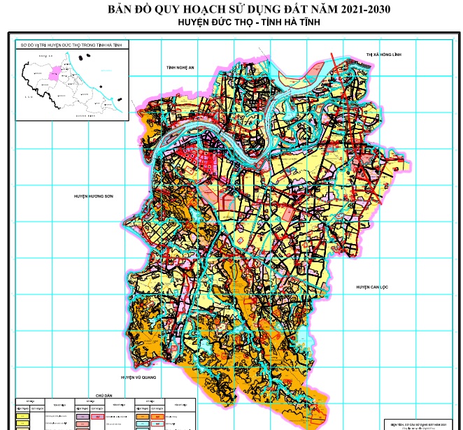 Bản đồ quy hoạch sử dụng đất đến 2030 huyện Đức Thọ
