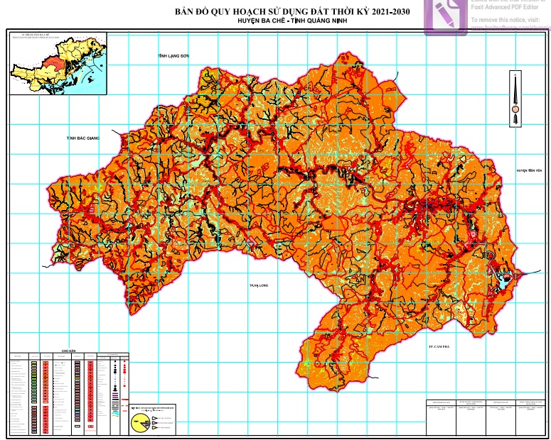 Bản đồ quy hoạch sử dụng đất huyện Ba Chẽ đến 2030