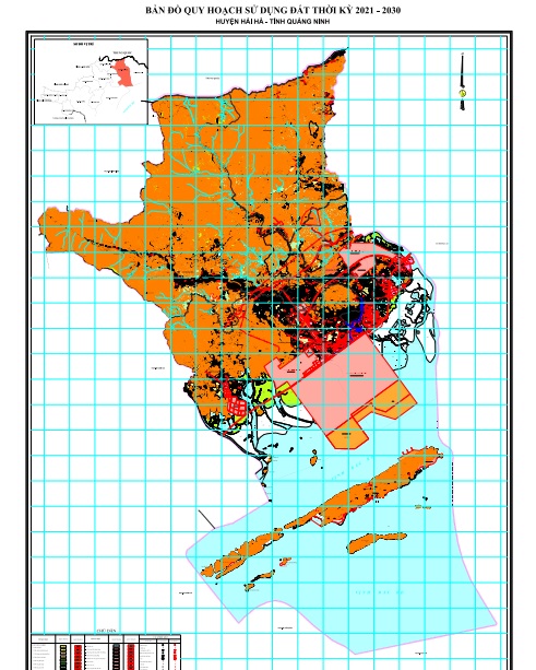 Bản đồ quy hoạch sử dụng đất đến 2030 huyện Hải Hà