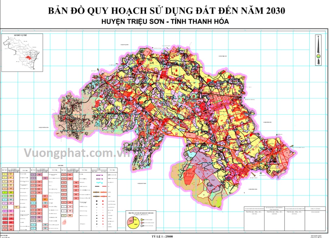 Bản đồ quy hoạch sử dụng đất huyện Triệu Sơn đến 2030 