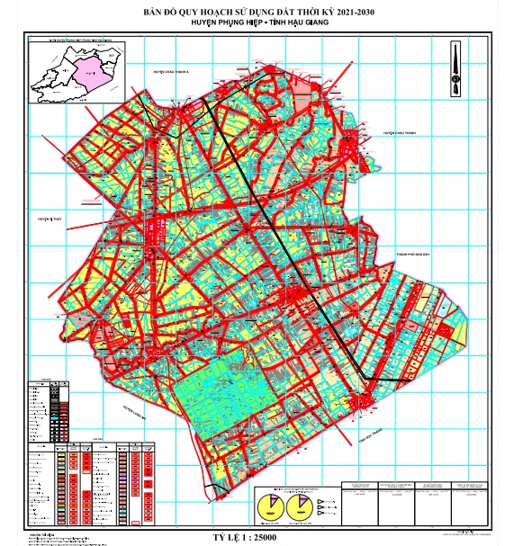 Bản đồ quy hoạch sử dụng đất thời kỳ 2021-2030, huyện Phụng Hiệp, tỉnh Hậu Giang