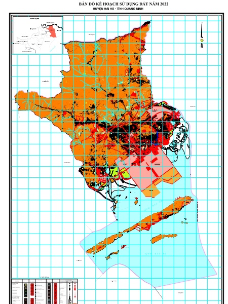 Bản đồ kế hoạch sử dụng đất năm 2022, huyện Hải Hà