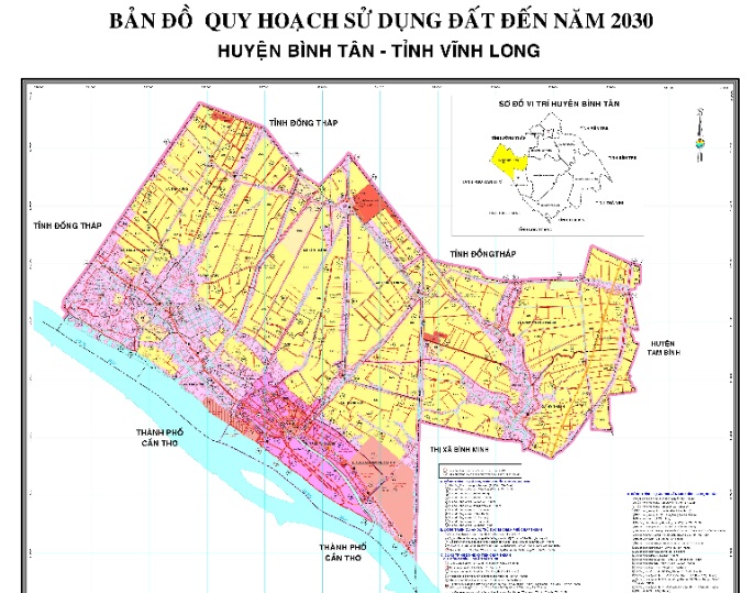 Bản đồ quy hoạch sử dụng đất đến 2030 huyện Bình Tân