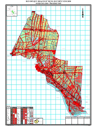 Bản đồ quy hoạch giao thông, sử dụng đất TP. Cao Lãnh đến 2030