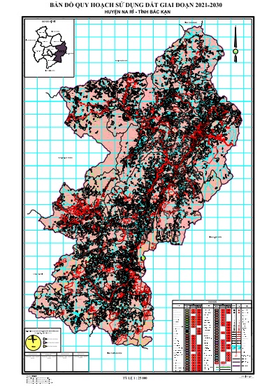 Bản đồ quy hoạch sử dụng đất huyện Na Rì đến 2030