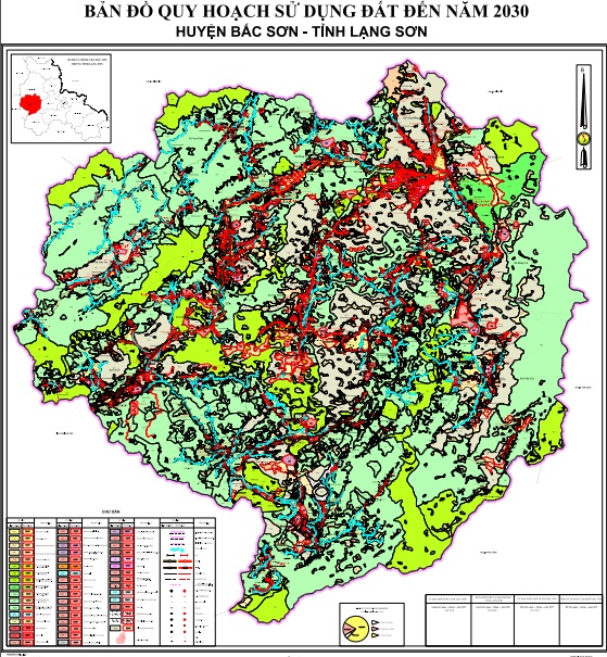 Bản đồ quy hoạch sử dụng đất đến 2030 huyện Bắc Sơn