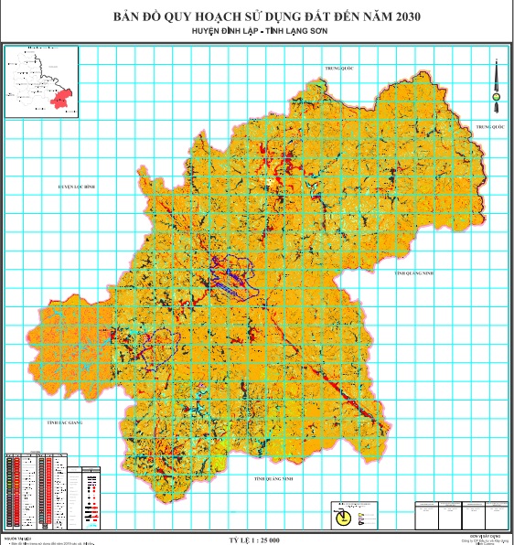 Bản đồ quy hoạch sử dụng đất huyện Đình Lập thời kỳ 2021-2030