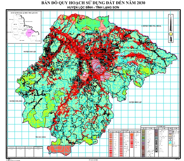 Bản đồ quy hoạch sử dụng đất thời kỳ 2021-2030 huyện Lộc Bình