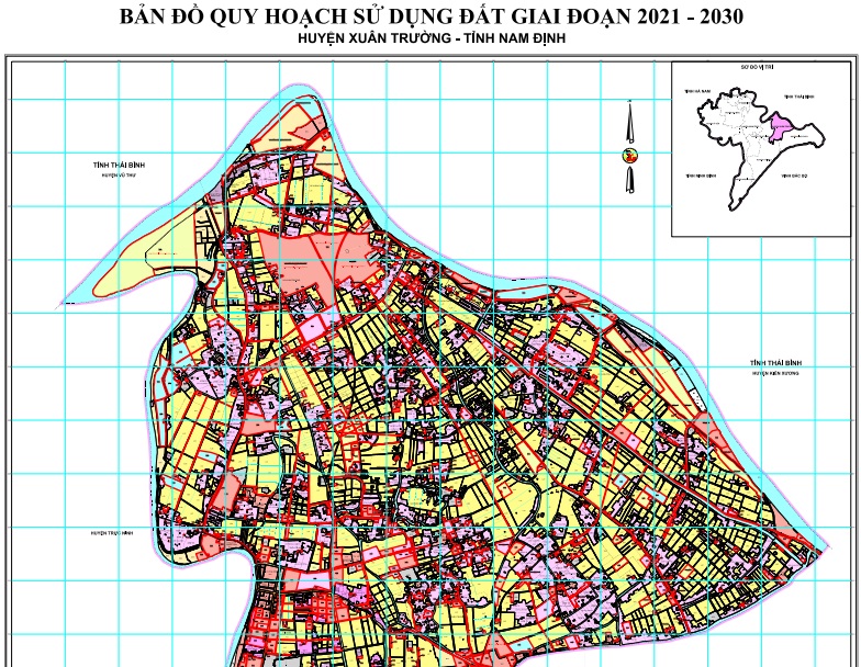 Bản đồ quy hoạch sử dụng đất huyện Xuân Trường đến 2030