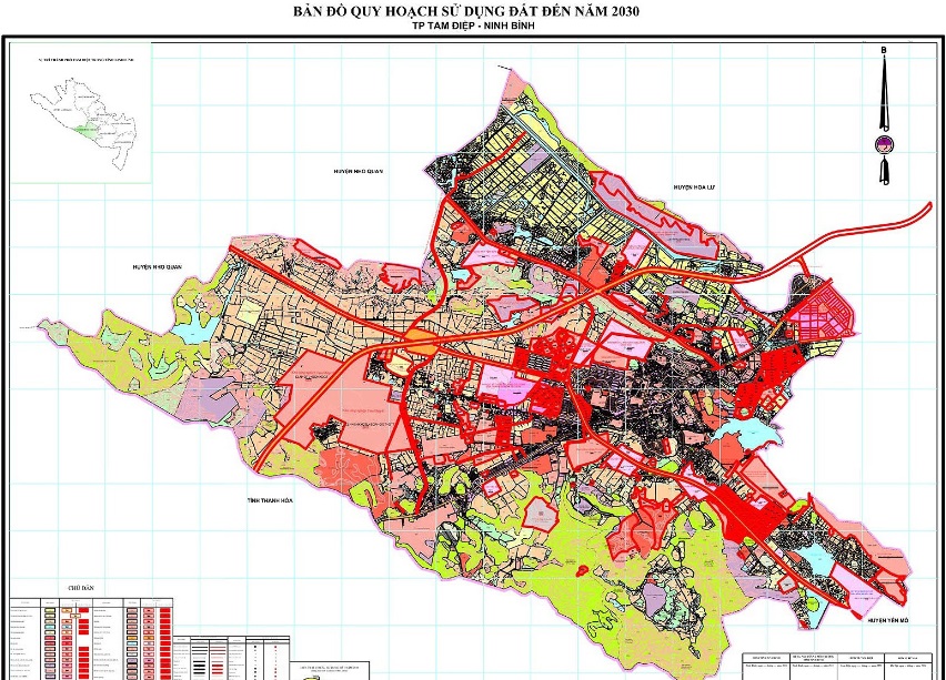 Bản đồ quy hoạch sử dụng đất thành phố Tam Điệp đến 2030