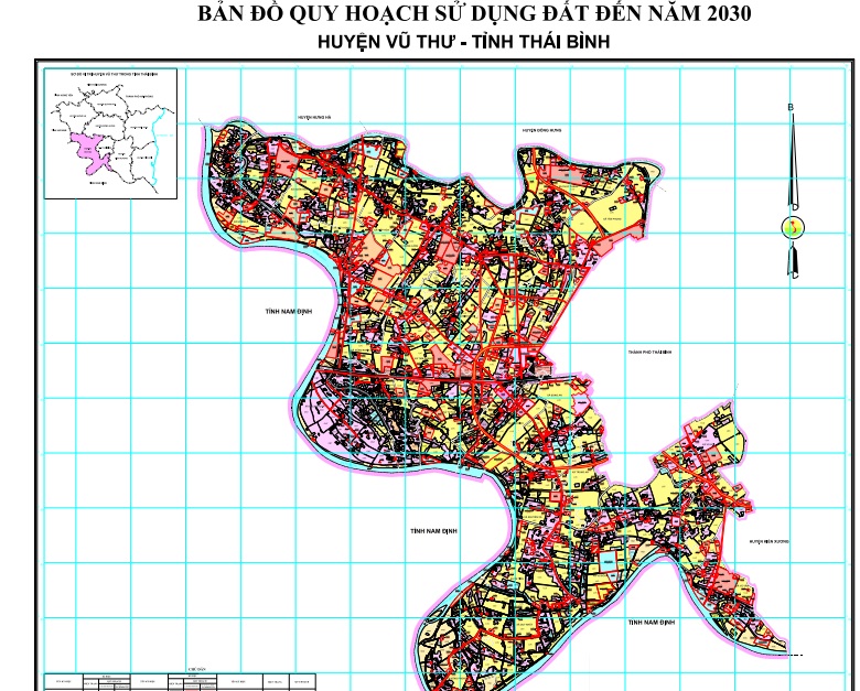 Bản đồ quy hoạch sử dụng đất huyện Vũ Thư đến 2030