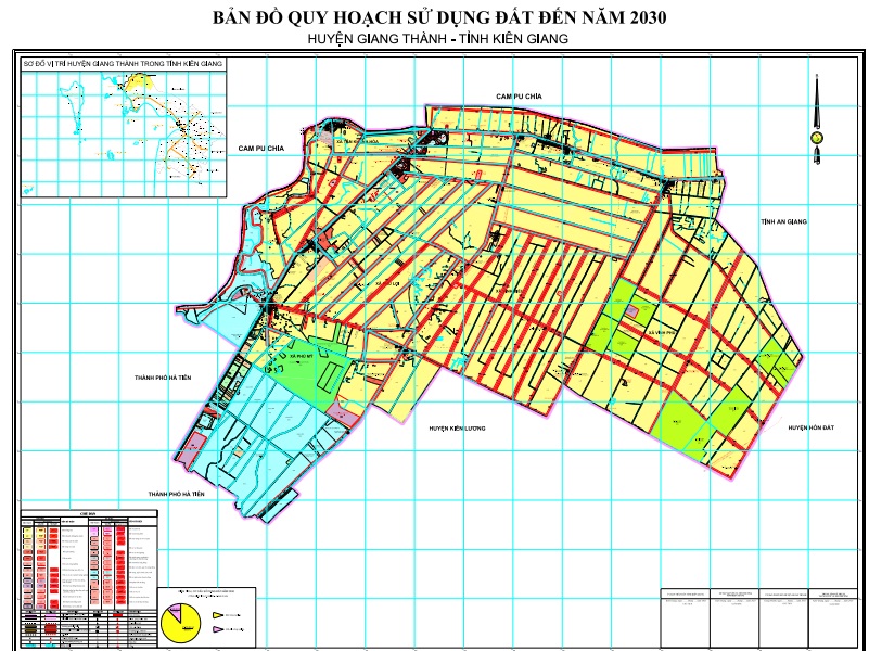 Bản đồ quy hoạch sử dụng đất huyện Giang Thành đến 2030