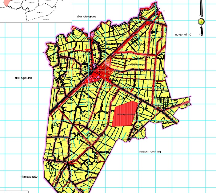 Bản đồ quy hoạch sử dụng đất thị xã Ngã Năm 