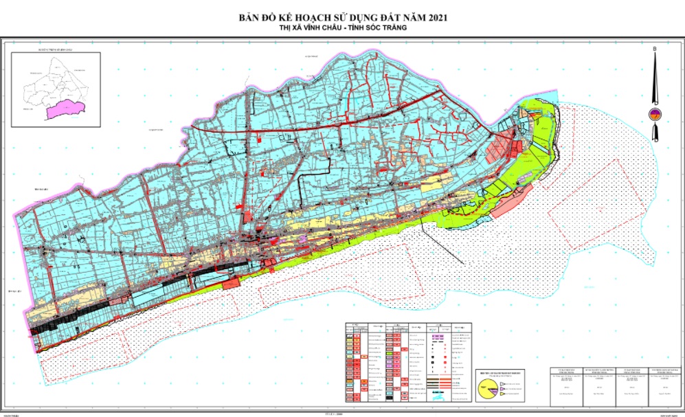 Bản đồ quy hoạch sử dụng đất thị xã Vĩnh Châu, tỉnh Sóc Trăng