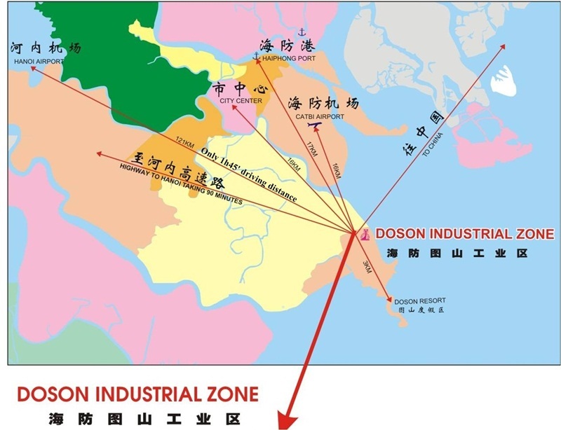Vị trí Khu công nghiệp Đồ Sơn trên bản đồ