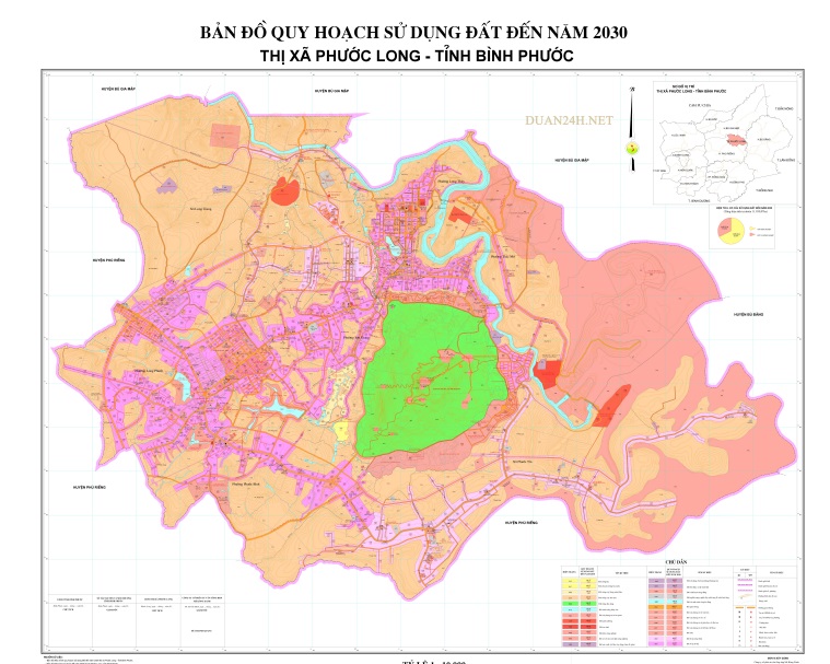 Bản đồ quy hoạch kế hoạch thị xã Phước Long (Bình Phước) 2024