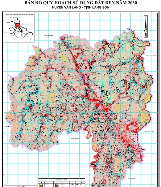 Bản đồ quy hoạch sử dụng đất huyện Văn Lãng thời kỳ 2021-2030
