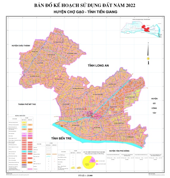 Bản đồ kế hoạch sử dụng đất năm 2022, huyện Chợ Gạo