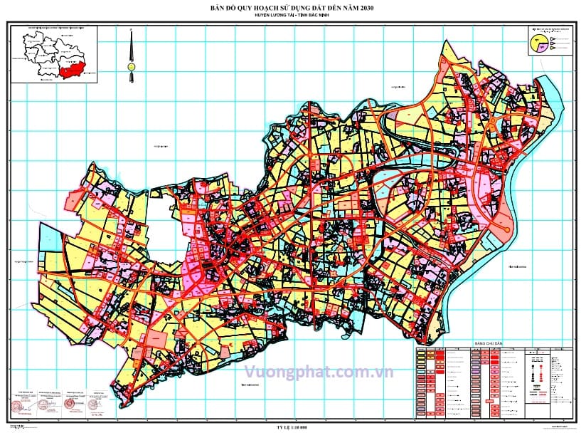 Bản đồ quy hoạch sử dụng đất đến 2030, H. Lương Tài